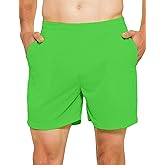 DEMOZU Men's 5" Running & Tennis Shorts - Lined Quick-Dry Athletic Workout Shorts with Pockets