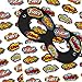 FUNDUODUO Superhero Masks, Party Dress Up Mask, Super Hero Masks for Kids, 36Pcs Black Masks with 100 Stickers
