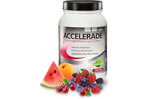 PacificHealth Accelerade, All Natural Sport Hydration Drink Mix with Protein, Carbs, and Electrolytes for Superior Energy Replenishment - Net Wt. 4.11 lb., 60 serving (Fruit Punch)