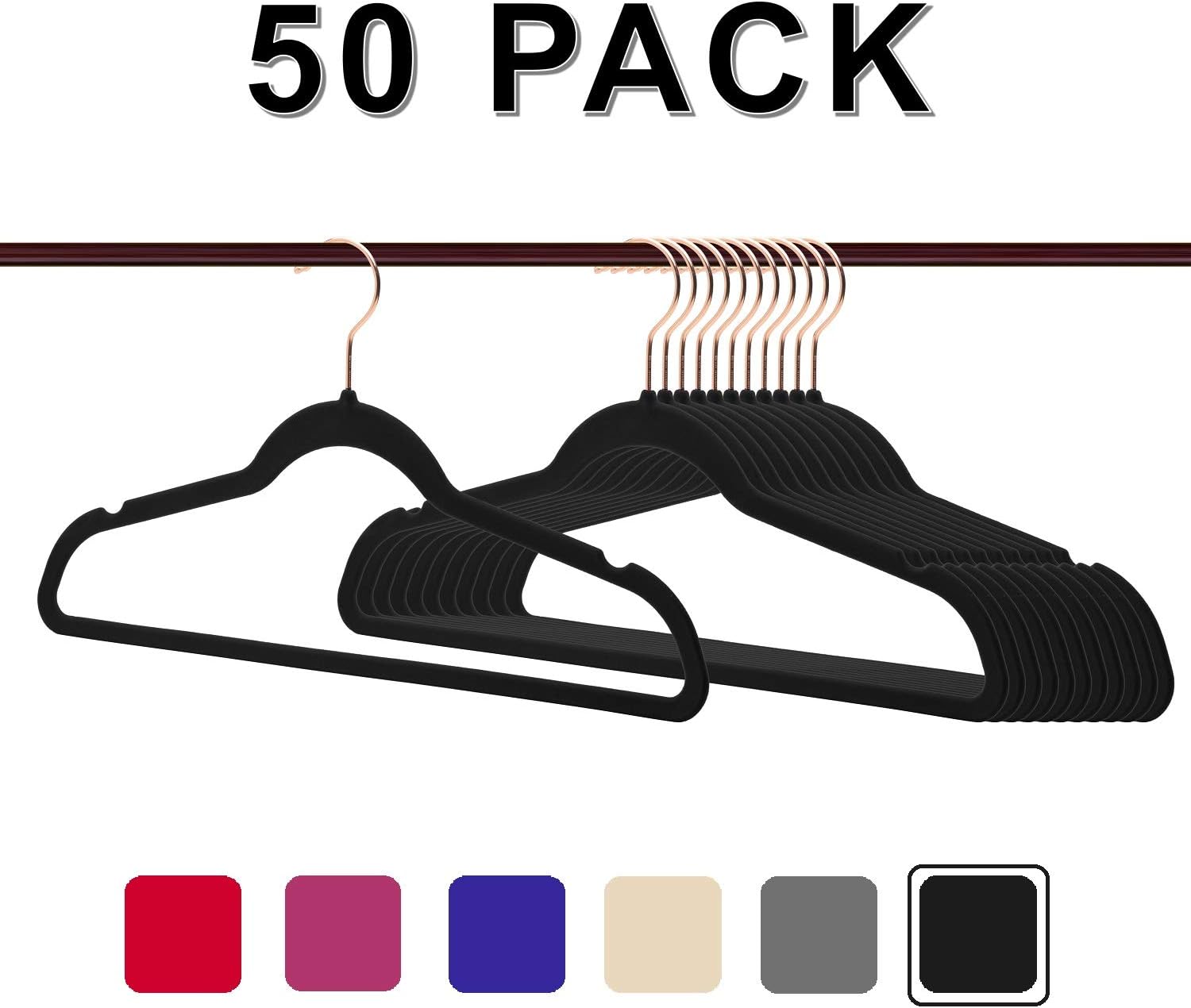 NonSlip Velvet Clothes Hangers Premium Heavy Duty Space
