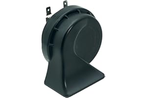 NEOGET Car Horn 12V High Tone 510Hz, Loud Waterproof Electric Single Deep Pitch Horn, 128dB Universal Fit 12 Volt Vehicle Auto Trucks Motorcycle Replacement (Black High Tone)