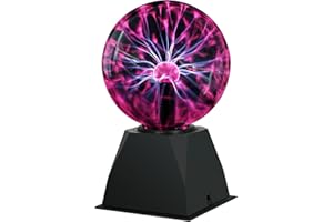 DAXGD Plasma Ball Light, 6 Inch Touch Sensitive Glass Lightning Sphere, Static Electric Ball Lamp, LED Plasma Globe Light for Science Decor, Christmas Gift, Decorative for Parties, and Home Decoration