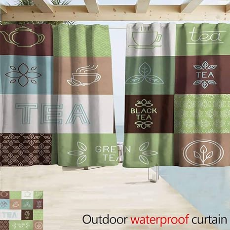 Amazon Com Andytours Rod Pocket Blackout Curtain Panels Tea