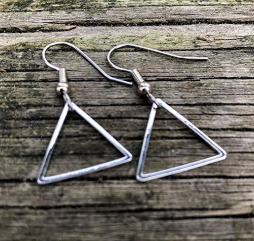 Silver Open Triangle Earrings