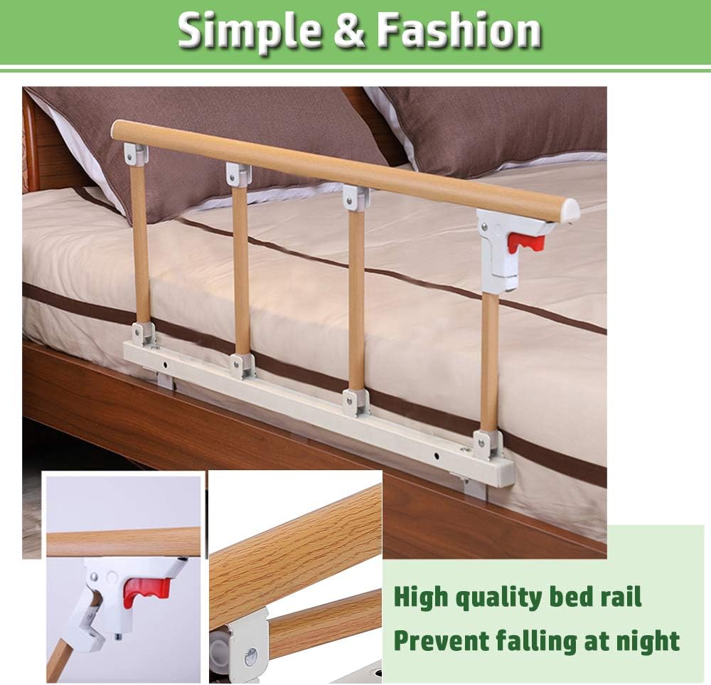 Bed Rails for Elderly Adults Grab Bar Bed Hand Rails Assist Rail Handle Fold Down Medical Hospital Sides Rails Guard Home Care Handicap Safety Assistance Devices (18 inch H): Kitchen & Dining