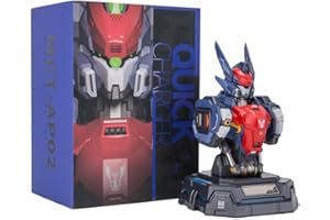 KAROYD GaN Fast Charging Station, Wu Chenghou 1/72 Scale Mecha Action Figure - Multi-Hole Model with Base and Built-in LED Light - Compatible with Phones, Tablets, and Headphones