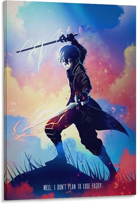 Amazon Co Jp ソードアートオンラインアニメキャンバスアートポスター装飾画壁画写真室装飾画12 18inch 30 45cm ホーム キッチン