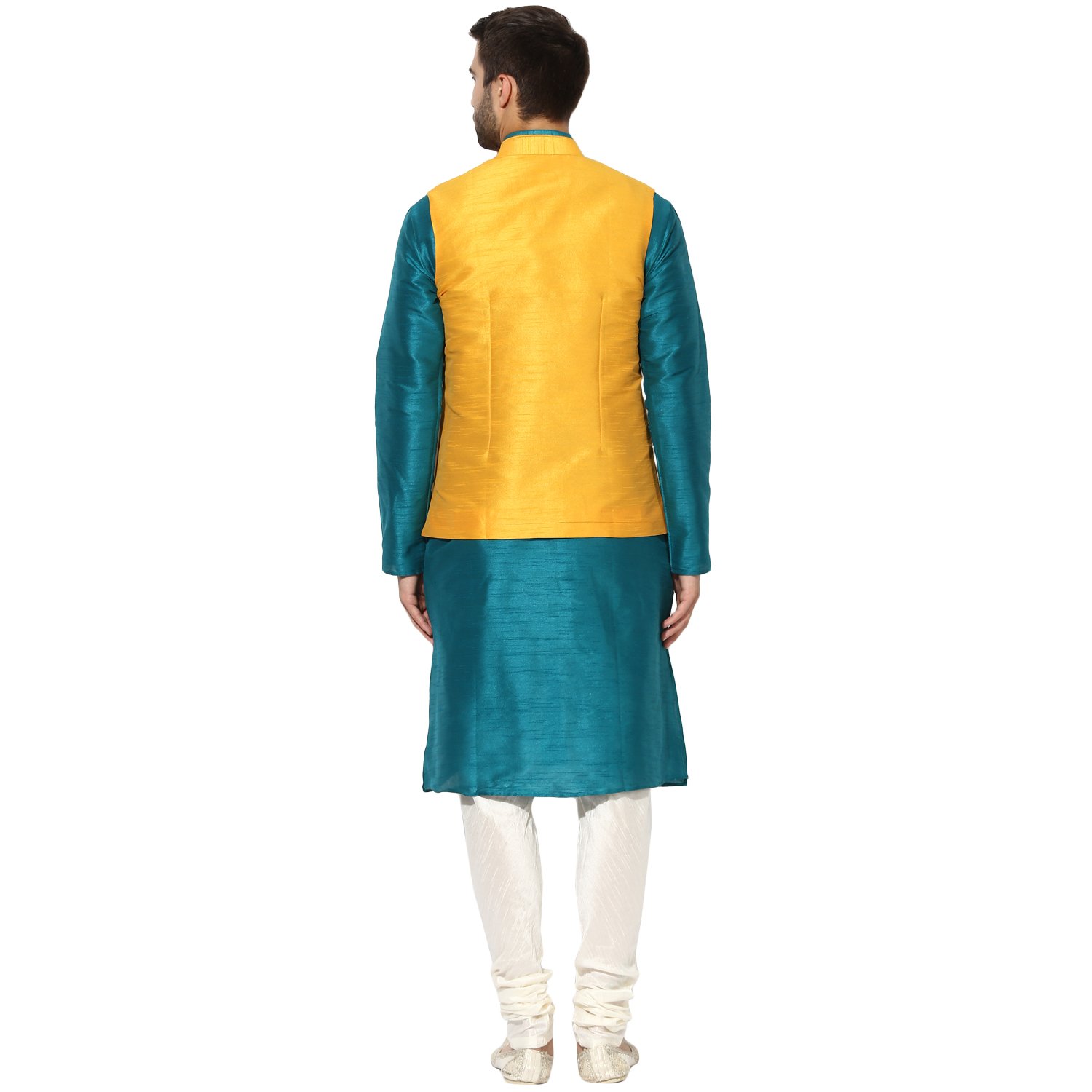 kisah dupion silksolid colouredwaistcoat for men's