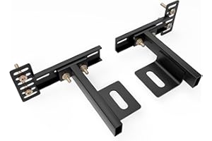 ZUAGCO Headboard Brackets for Metal Bed Frame Adjustable Brackets for Headboard with Footboard Extension Kit Fit Twin Full Queen King Set of 2 Matte Black