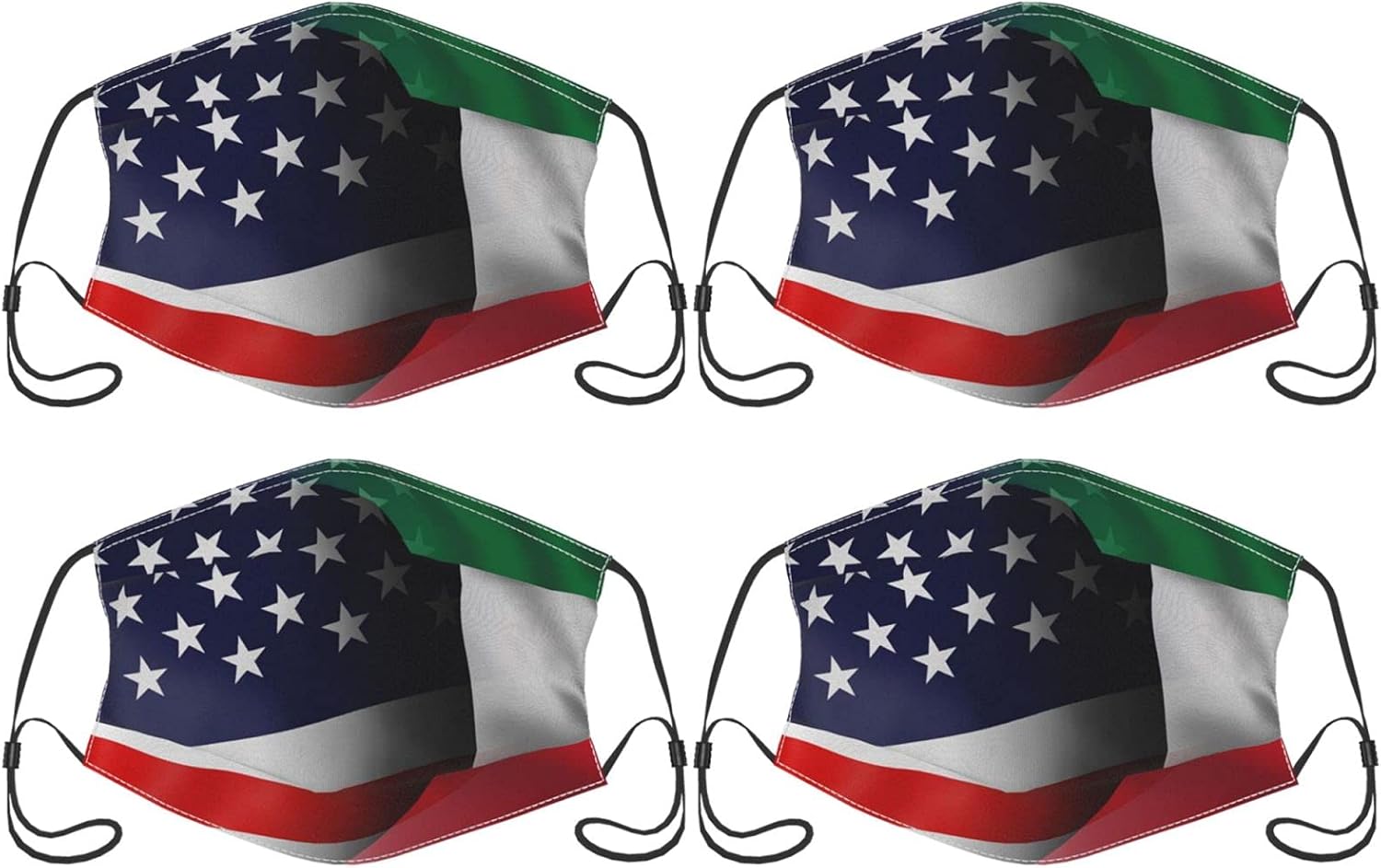 Flag of Kuwait Face Masks Windproof dustproof Washable and Reusable 4