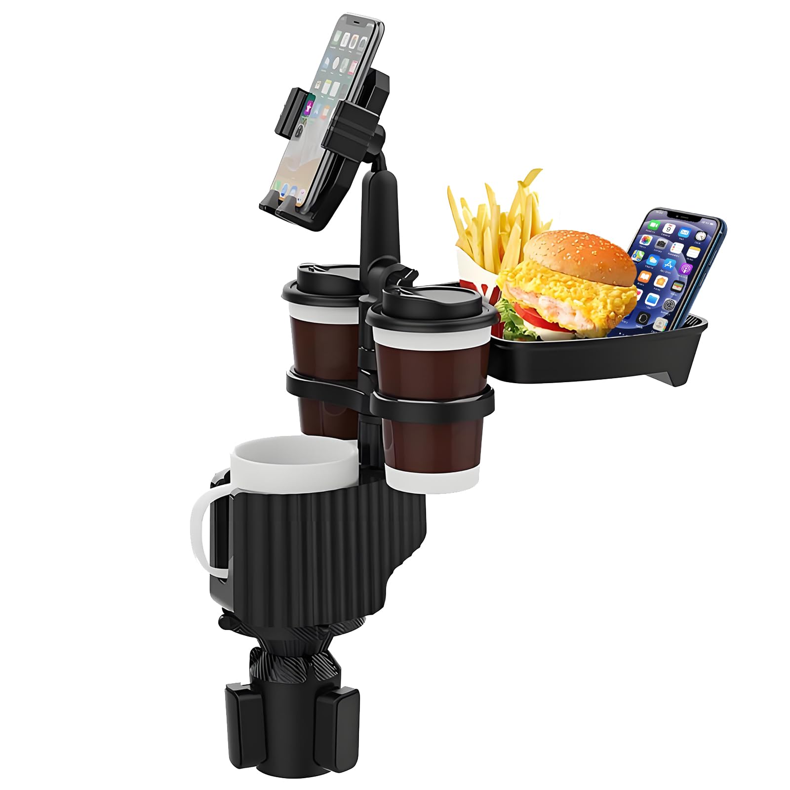 Photo 1 of *USED*
Car Cup Holder Expander, 6-in-1 Universal Cup Holder Tray Compatible with 2.3" to 3.6", Multi Cup Holders Table with Large Food Tray Phone Mount, for Travel Auto Trucker Road Trip Essentials