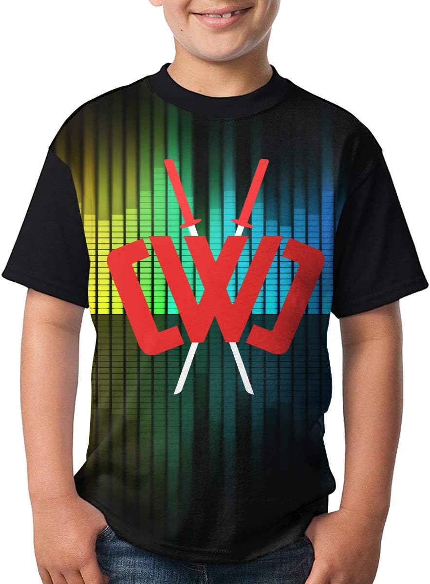 Chad Wild Clay Boys and Girls Print T-Shirts, Youth Fashion Tops XS