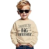 AG AGUU Promoted to Big Brother Sweatshirt Toddler Baby Boy Announcement Pullover Long Sleeve Shirt Big Bro Top Fall Clothes