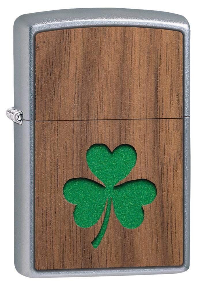 Zippo Woodchuck USA Clover Pocket Lighter, Chrome, One Size