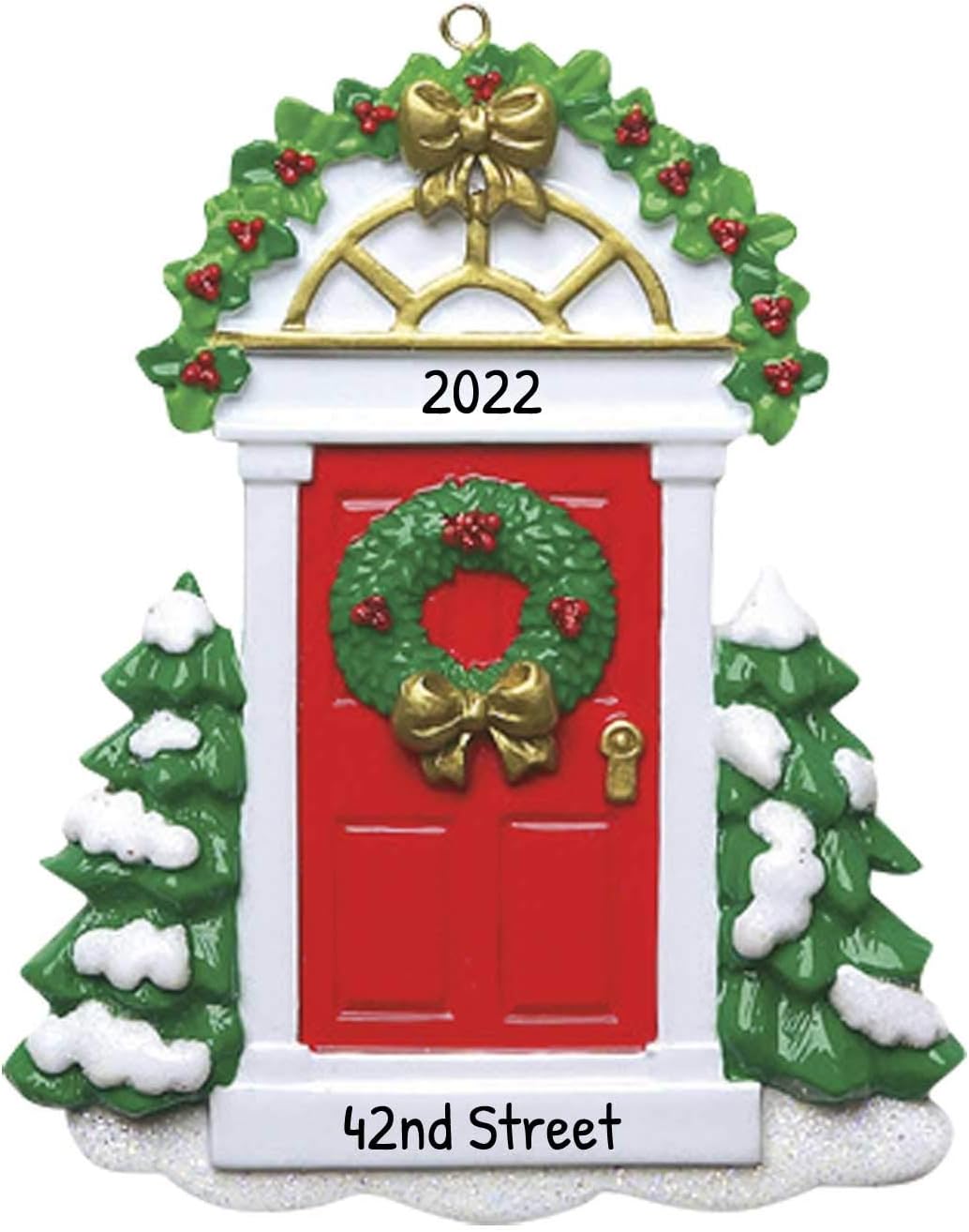 Home & Garden Front Door Personalized Christmas Tree Ornament Christmas