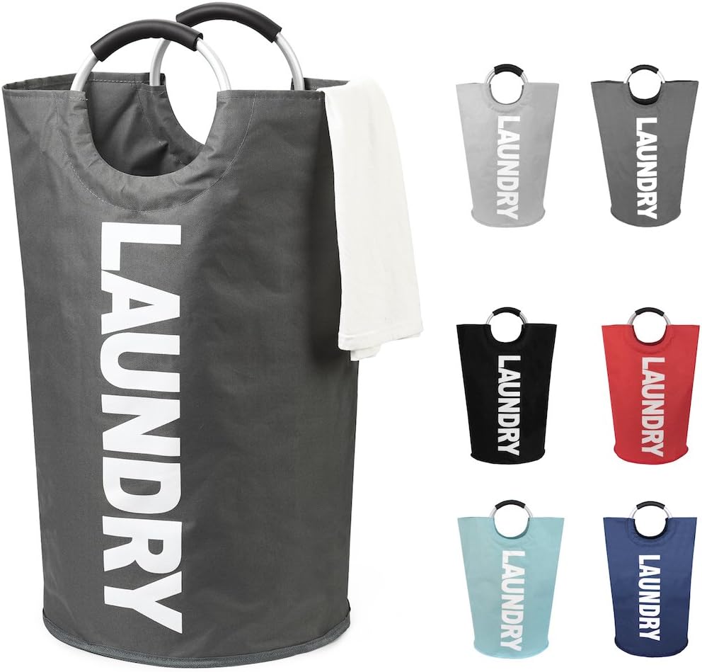 DOKEHOM 125L X-Large Collapsible Laundry Basket bag Dark Grey XL