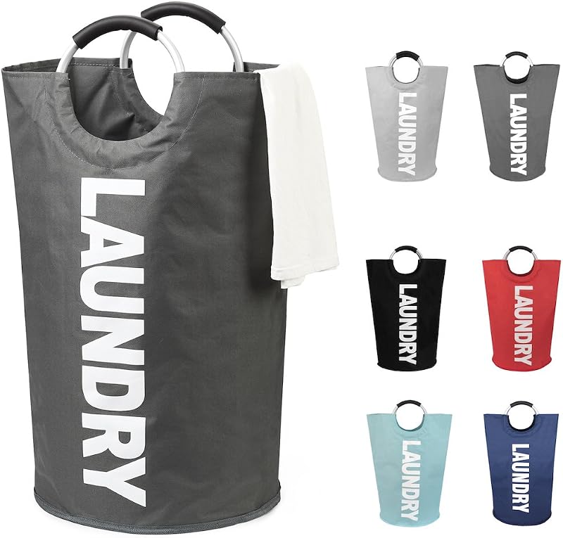 DOKEHOM 125L X-Large Collapsible Laundry Basket bag Dark Grey XL