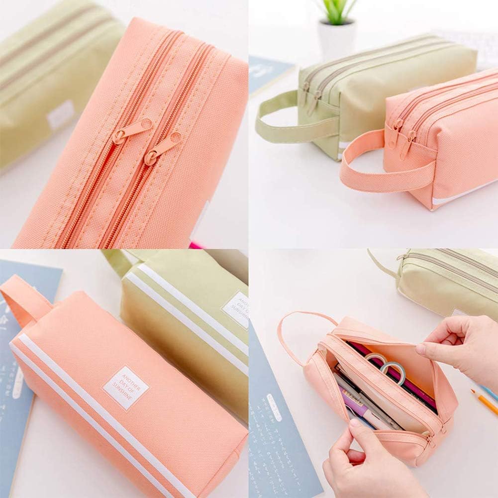 FSSTUD Large Capacity Pencil Case Pencil Bag Stationery Storage Pouch Bag Case for Teenage Boys Girls Grey - Image 5
