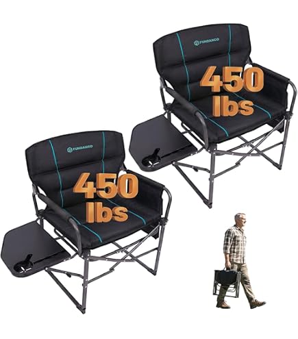 Amazon.com: FUNDANGO Oversized Director Chair,Padded Camping Chair