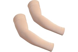 KONSEDIK Lymphedema Medical Compression Arm Sleeve for men and women,15-20 mmHg Graduated Compression Full Arm Support for Muscle Pain Relief,Arthritis,Tennis Elbow,Bursitis,Working Out(Medium,Pair)