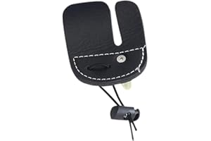 Almencla Leather Archery Finger Tab, Hunting Finger Protector, Bow Finger Guard Protective Gear