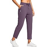 G Gradual Petite Pants for Women 24"/26" Ankle Pants 2 Pockets Stretchy 7/8 Sweatpants for Golf Travel Athletic Casual