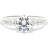 STORYJEWELLERY Engagement Rings for Women, Wedding Rings for Women, 925 Sterling Silver Rings, 1CT Round Engagement Ring, Gifts for Her