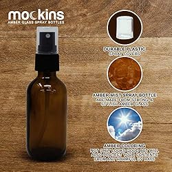 Mockins 24 Pack Amber 2 Oz Glass Spray Bottle | The