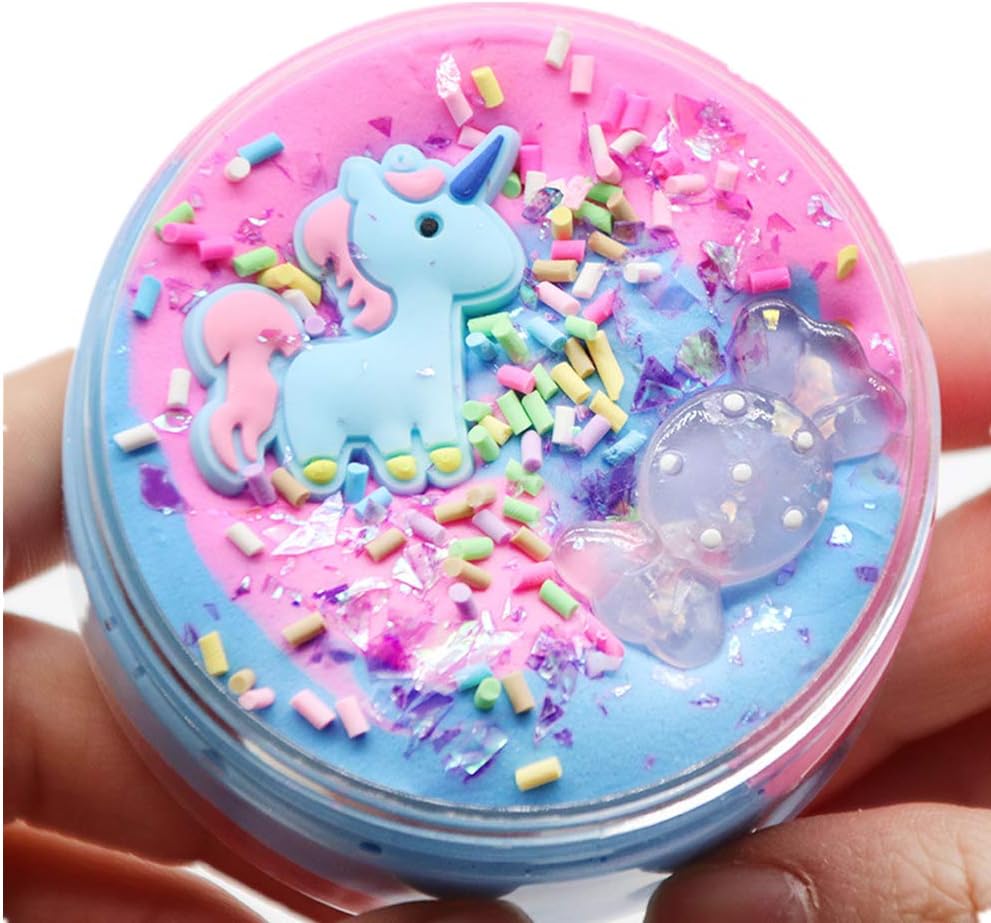 AVANI EXCHANGE Unicorn Cotton Mud Slime Multi-color Candy Clay Plasticine Foam DIY Toy