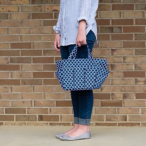 Small Garden Tote Bag, Utility Bags for Gardening, Car Totes, Organization, (Navy Blue) - Thumbnail 6