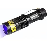 Linternas de luz negra USB recargable portátil, 395nm, linterna de luz LED miniatura, antorcha de mano , detector de luz negr
