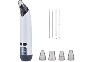 XAMOCA Blackhead Remover with Hot Compress - Multifunctional Blackhead Remover Pore Vacuum Heating, Men and Women Pore Cleaner, 4 Types of Suction Power with LED Display, Rechargeable Acne Remover Tool Kit