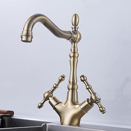 Fannybuy Victorian Kitchen Faucet Traditional Style Dual Handle