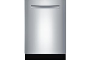 BOSCH SHPM65W55N 24 500 Series Pocket Handle Dishwasher with 16 Place Settings 3rd Rack 44 dBA 5 Wash Cycles 5 Wash Options and Sanitize Option in Stainless Steel