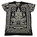 Work Muay Thai Tattoo Sak Yant Vaisravana Yuk Giant Amulet Men Black T-Shirt WK07.2 Size X-Large