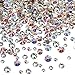 Crystals Nail Art Rhinestones Round Beads Flatback Glass Charms Gems Stones and 2 Pieces Tweezers with Storage Organizer Box, SS3 6 10 12 16 20, 288 Pieces Each Size (5040 Pieces Crystal AB, Clear)