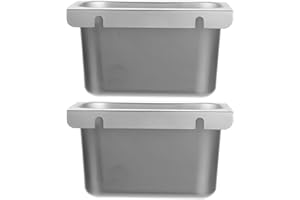 OCS PARTS Grease Cup Holders for Commercial Kitchen Canopy Hoods - 4" Deep Drip Pan Grease Catchers for Restaurants (2)
