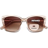 PUBOWT Bifocal Reading Sunglasses for Women Oversized Cat eye Fashion Sun Reader Spring Hinge Eyewear UV Protection PT2001C