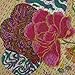 100% Cotton Quilt Floral Pattern Beige Home Décor Kantha Reverssible Bedspread Queen Size Stitch Gudri 101