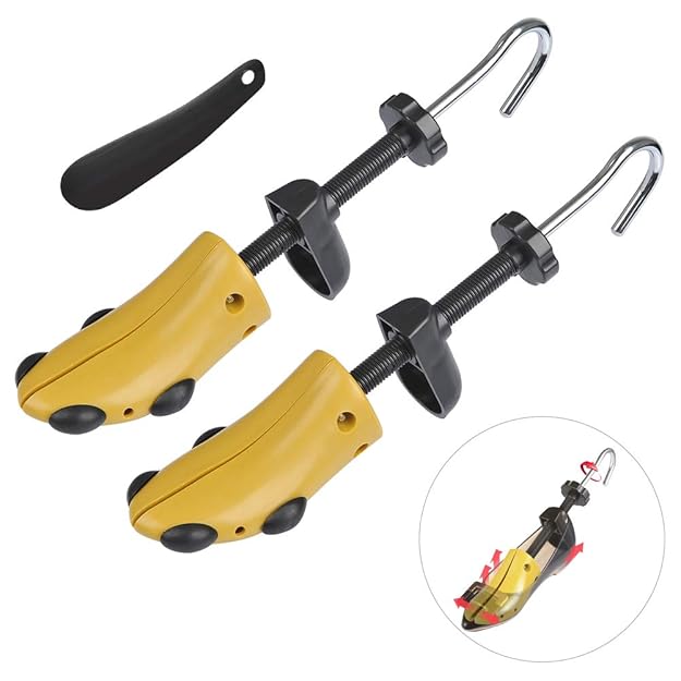 FOCCTS Schuhspanner Herren und Damen 2-Wege Schuhspanner Kunststoff & Metall Schuhdehner Schuhweiter für Einstellbare Länge u