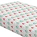 Carousel Designs Coral and Teal Arrows Crib Sheet - Organic 100% Cotton Fitted Crib Sheet - Made in The USA