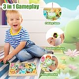 Vicloon Wooden Magnetic Fishing Bead Toy 19pc Montessori Kids 3+ view 4