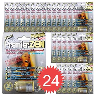 (24 عبوة) PremierZen Platinum 5000mg حبوب تعزيز الذكور - شحن سريع أمريكي