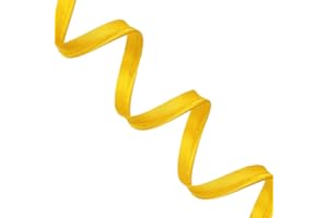 HARFINGTON Piping Bias Tape 1/2 Inch 5.5 Yards Piping Trim with Cotton Core Lip Cord Trim for Sewing Binding Hemming Cushions DIY Decor Crafts, Gold Yellow