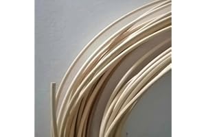 ECYC Ltd 32.8 Feet Natural Rattan Reed Core, Round Reed Spline Round Reed Coil for Cane Chairs, Restoring Furniture, Weaving 