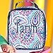 Sophie Paisley Pink Blue 2 Piece Polyester Zippered Backpack & Lunch Box Bag Set