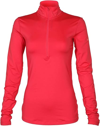 nike women's pro warm half zip long sleeve shirt