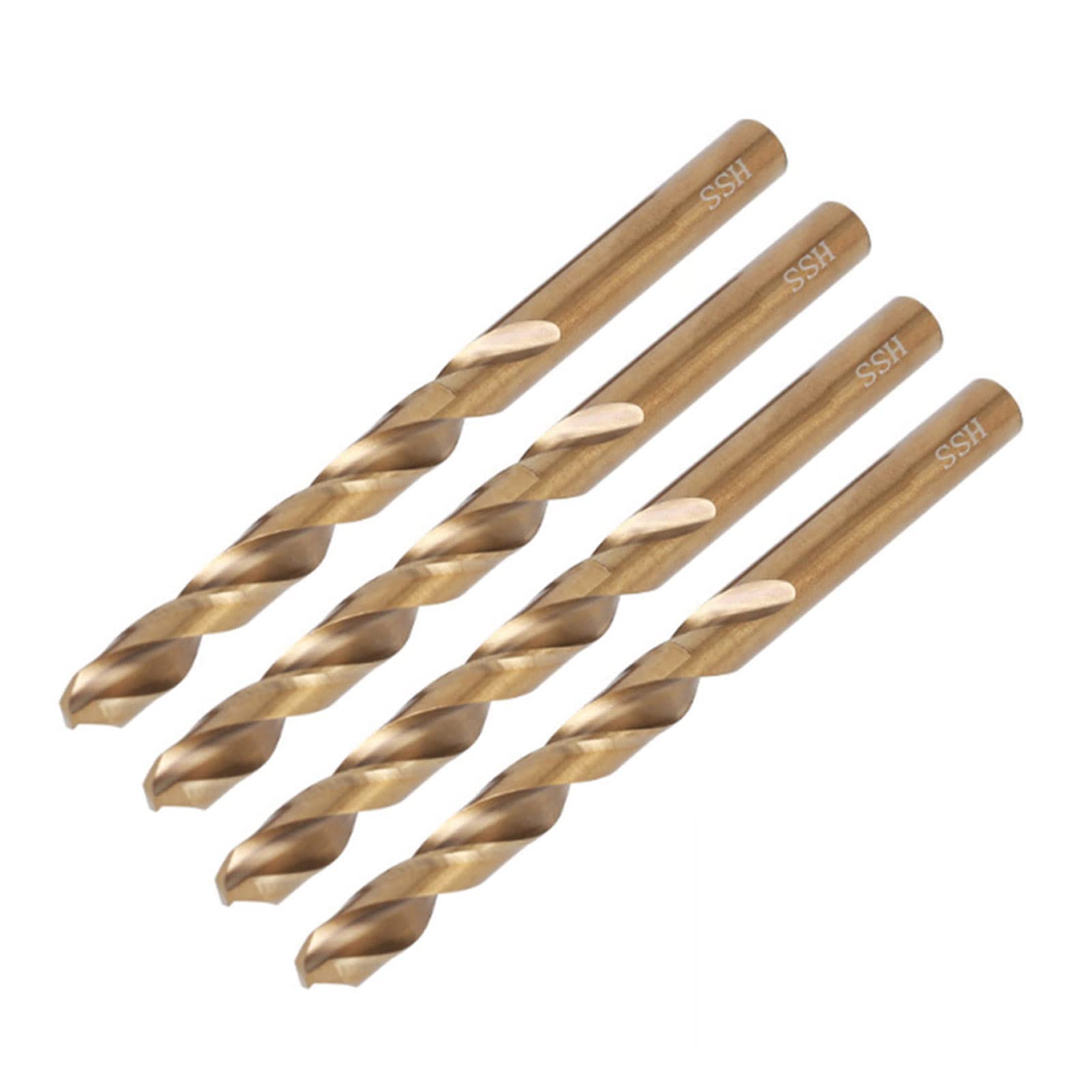 TA-VIGOR 4Pcs 3mm Straight Shank Twist Drill Bit, High Speed Steel M35 Cobalt Twist Drill Bit with 3mm Shank for Drilling Tool Stainless Steel Metal Plastic Wood