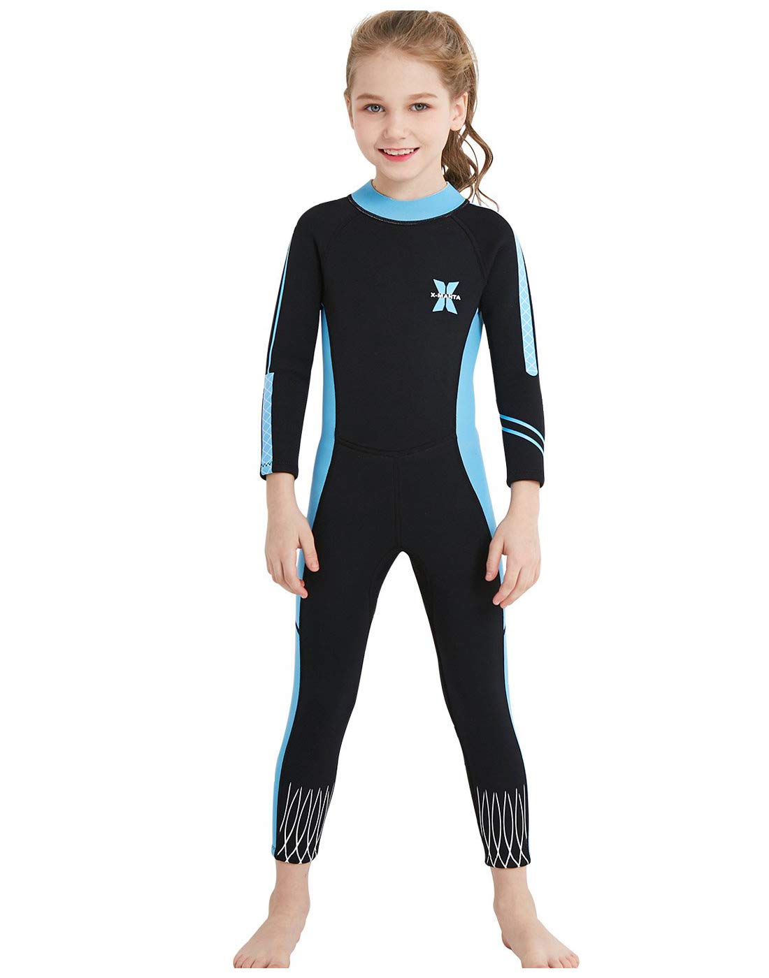 ウエットスーツ 子ども 2.5mm 一体式 ワンピース 女の子 フルスーツ スイムウェア キッズ用 日焼け防止 シュノーケリング サーフィンスーツ 海遊び カヌー・カヤック サーフィン の商品画像