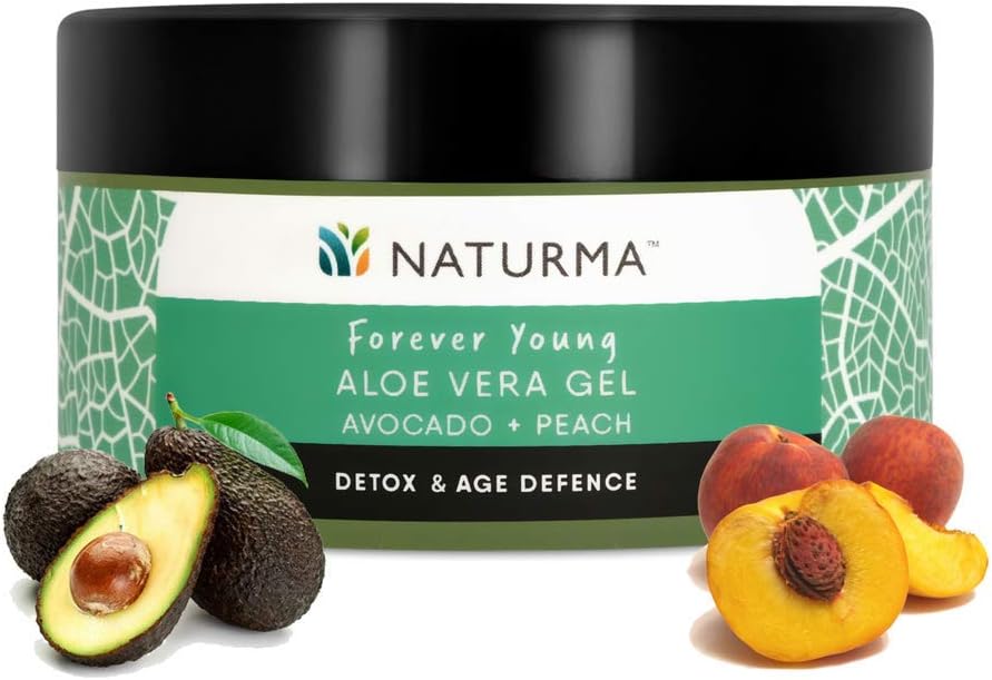 Naturma Peach and Avocado Aloe Vera Gel, Natural and Organic, Detox Age Defence, 100gm